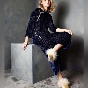 Olivia Von Halle Harlow Baroque Velvet Burnout Pajamas